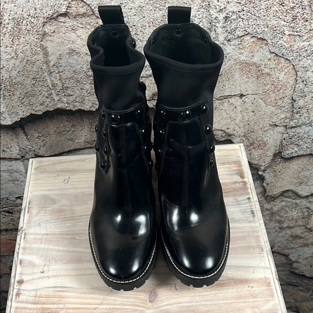 Tory Burch Black Combat & Moto Boots